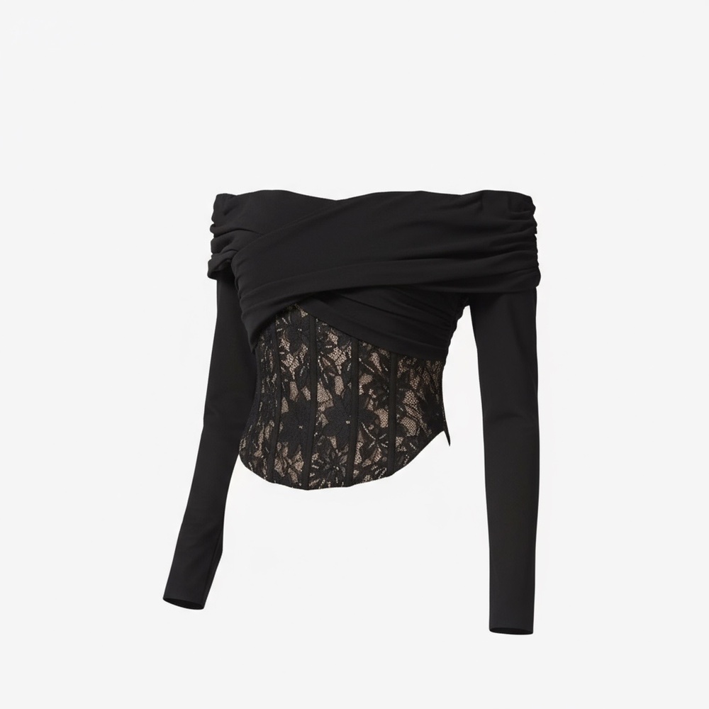 MISHA Lana Corset Top in Lace